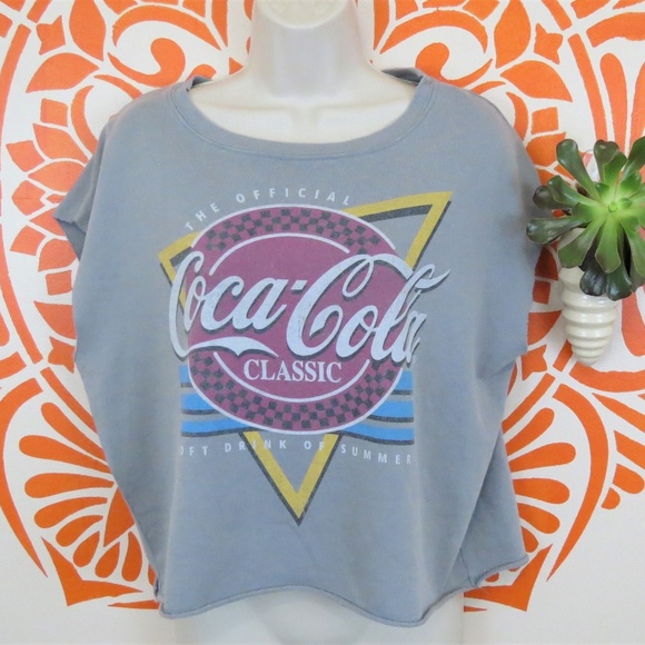 Coca Cola Tops - Coca-Cola Classic Cut Off Sweatshirt L